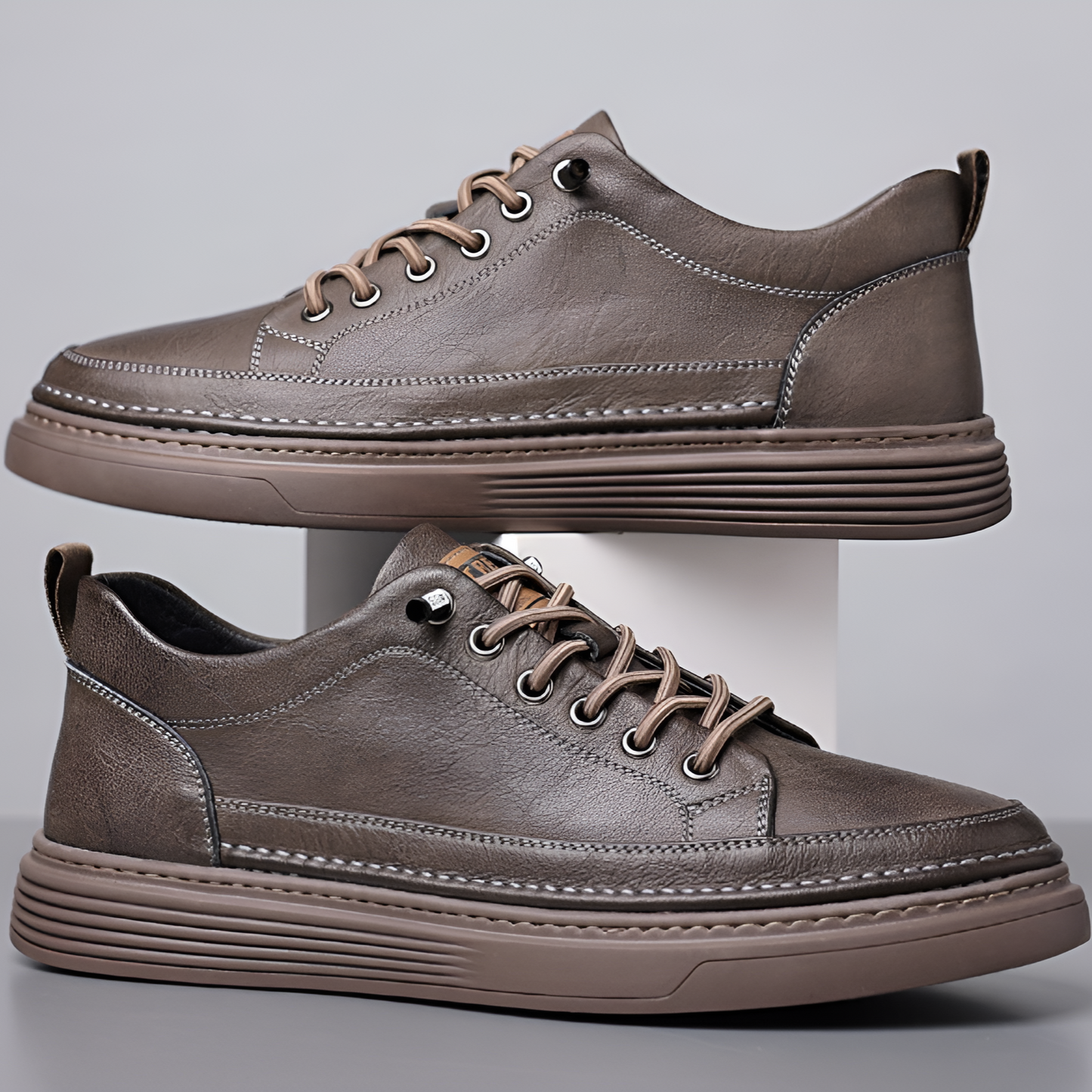 Kreylor - Baskets Décontractées en Cuir pour Homme