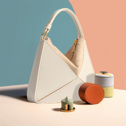 Pyramidenförmige Colorblock-Handtasche