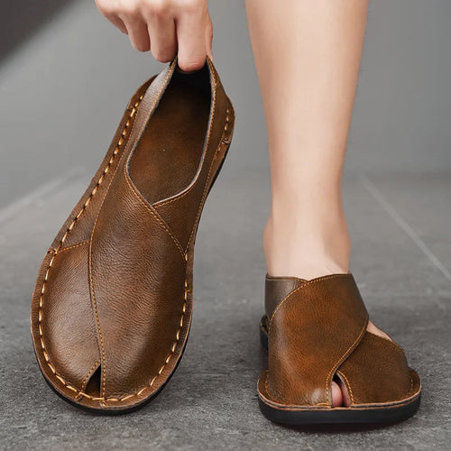 Sandales plates en cuir "Artisan Crossover"