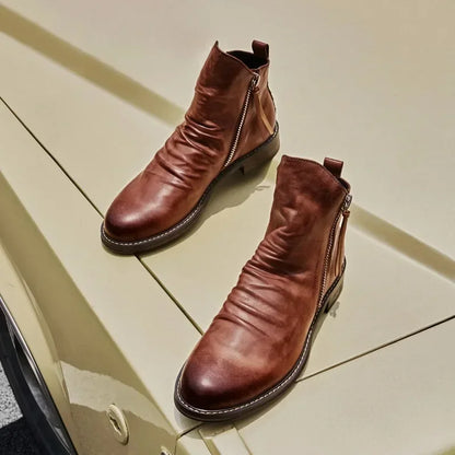 Bottes Chelsea en cuir véritable Enigma
