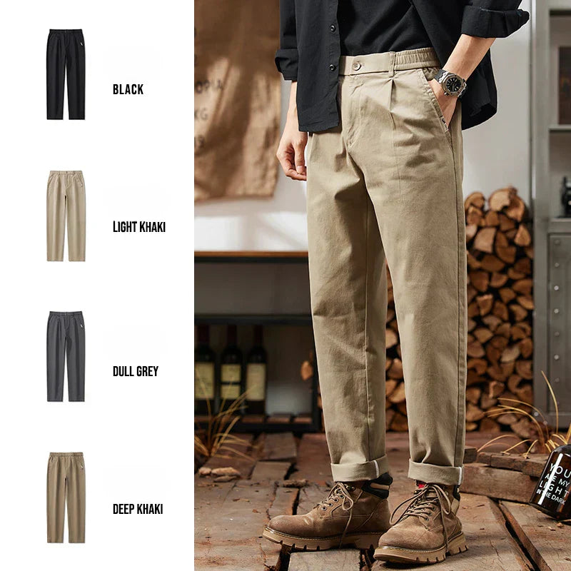 Pantalon taille haute rustique