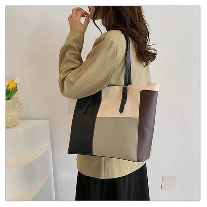 Cabas patchwork colorblock