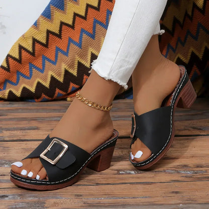 Talons carrés Evelyn Buckle