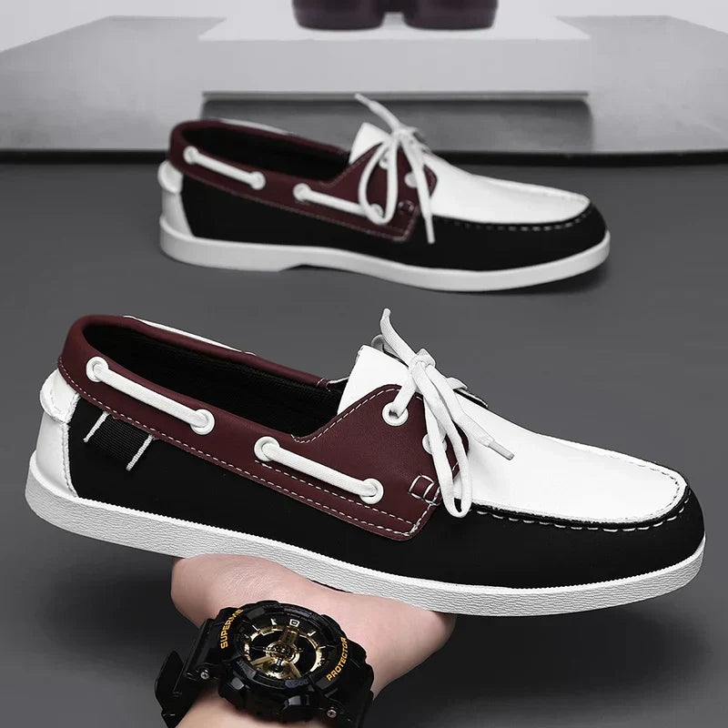 Mocassins marin en acajou