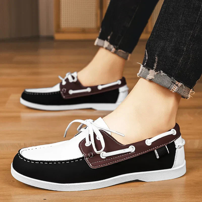 Mocassins marin en acajou