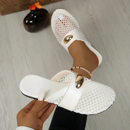 Mules résille Golden Charm