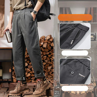 Pantalon taille haute rustique