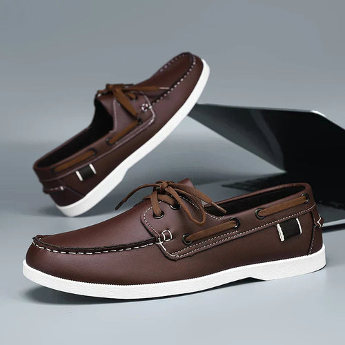Mocassins marin en acajou