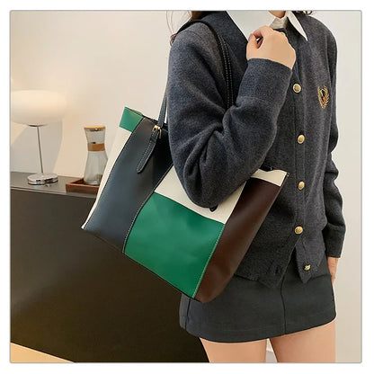Cabas patchwork colorblock