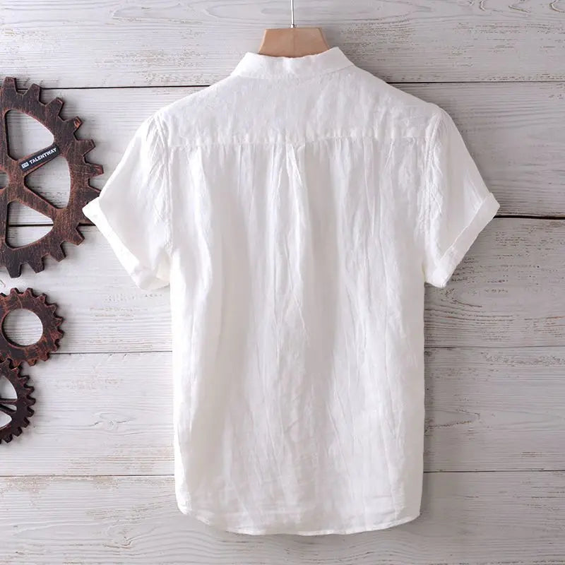 Chemise boutonnée froissée côtière