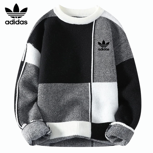 AD™ Patchwork-Strickpullover – Retro-Wärme trifft modernen Streetstyle