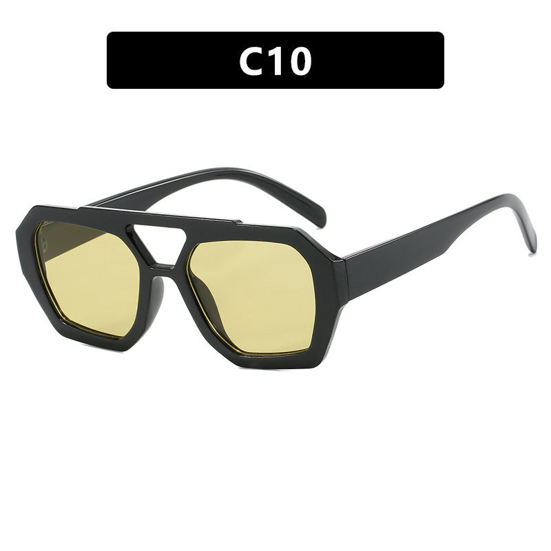 Übergroße Sonnenbrille mit Leopardenmuster