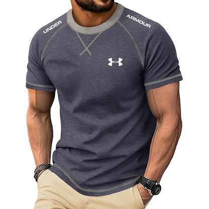 T-shirt de sport extensible polyvalent pour hommes (décontracté et fitness)