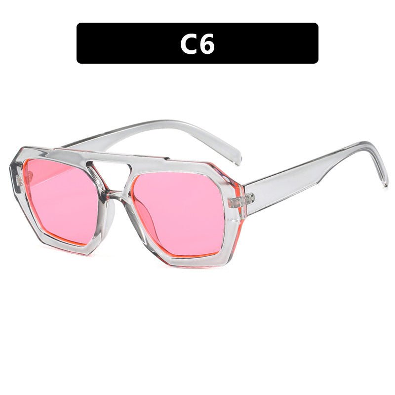Übergroße Sonnenbrille mit Leopardenmuster