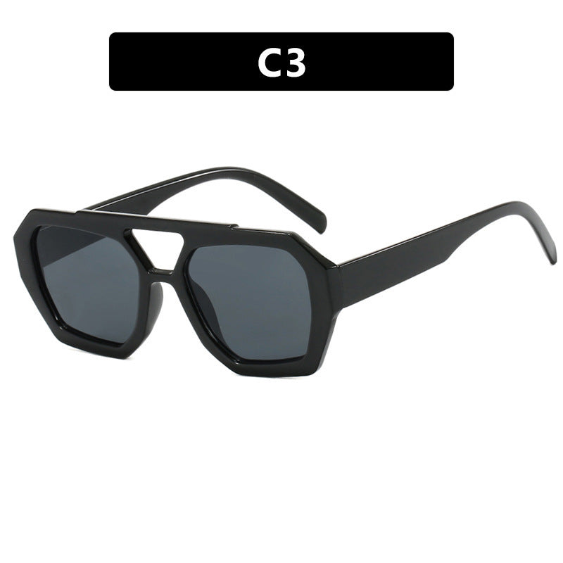 Übergroße Sonnenbrille mit Leopardenmuster