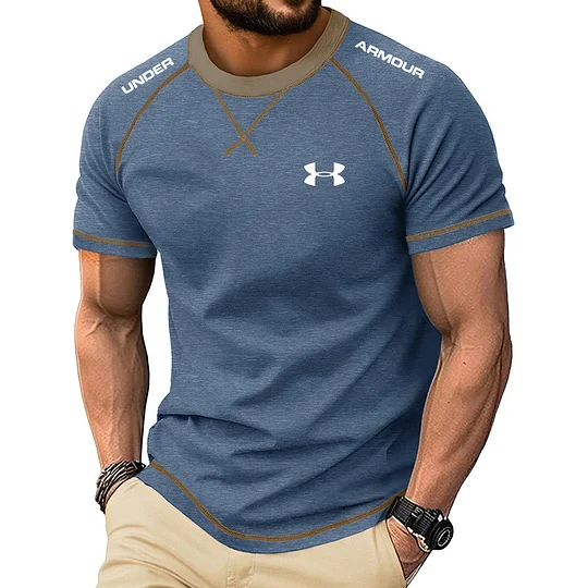 T-shirt de sport extensible polyvalent pour hommes (décontracté et fitness)