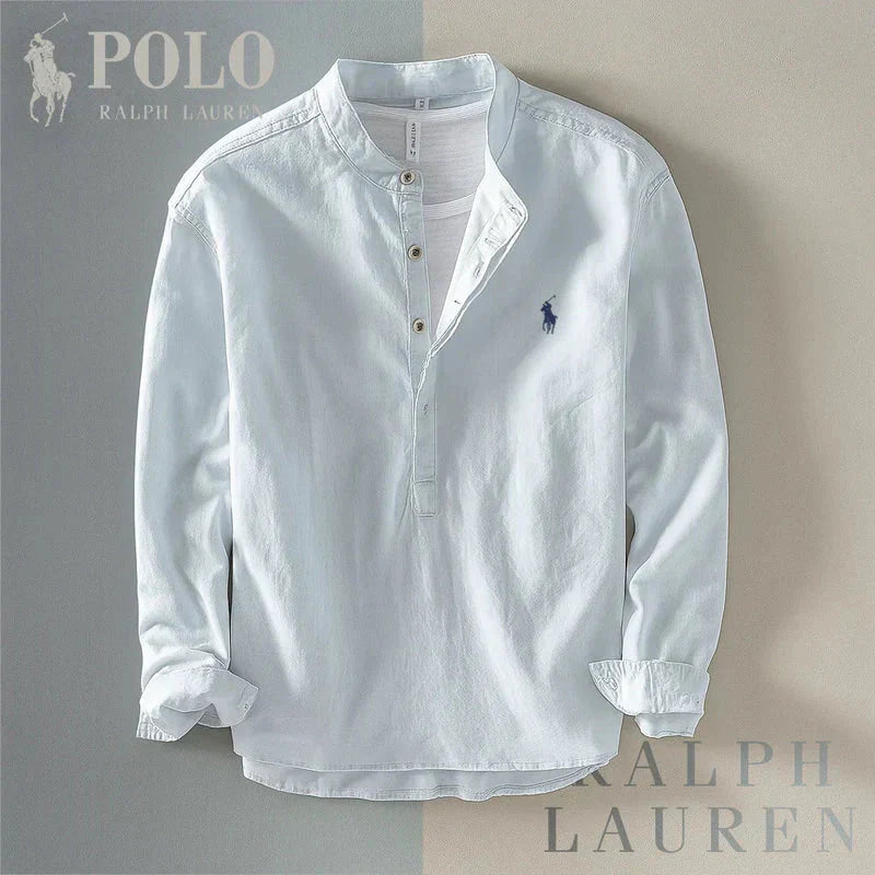 Chemise chic à col mandarin