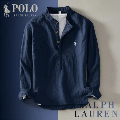 Chemise chic à col mandarin