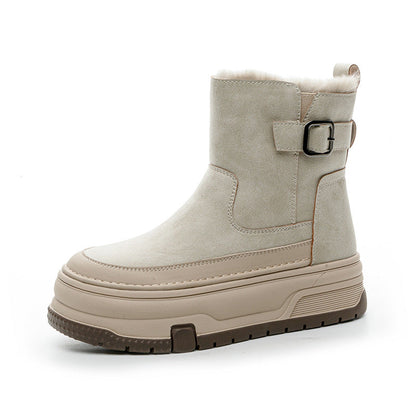 Bottines courtes chaudes en velours