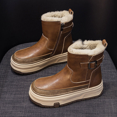 Bottines courtes chaudes en velours